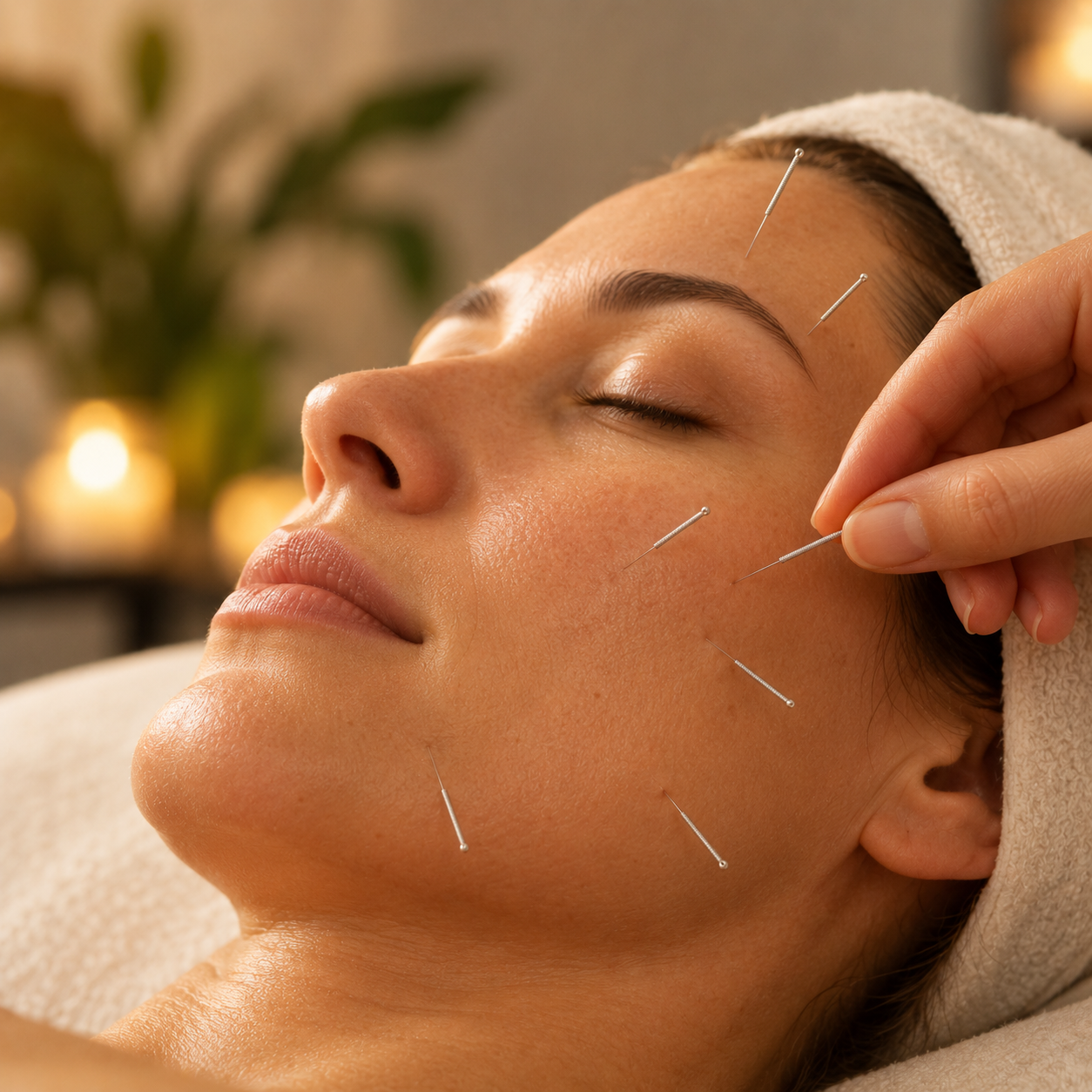 Cosmetische acupunctuurbehandeling bij Tianyi Health Center